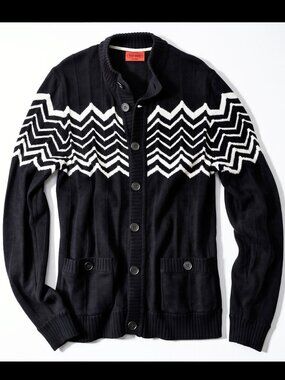 EUC Missoni for Target Men's Chevron Zigzag Cardigan Sweater, Size Large